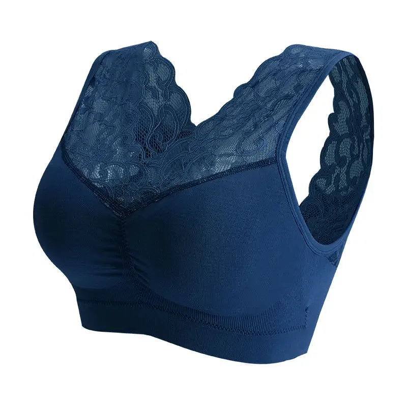 Women Sexy Lace Bra Seamless Wireless Push Up Running Sports Paded Bra Cozy Chest tube Top bralette Vest