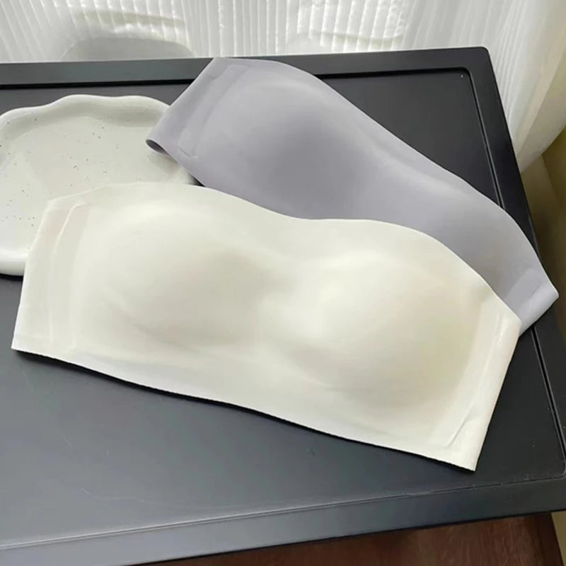 Seamless Strapless Invisible Bra for Small Chest Breathable Light Thin Gathered Breasts Beautiful Back Women's Underwear
