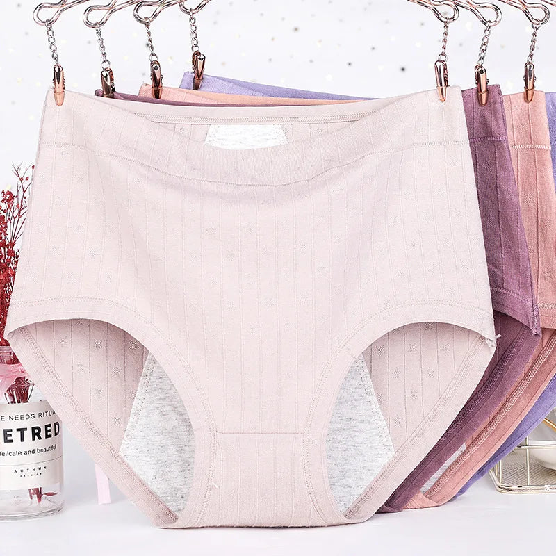 6XL Leak-Proof Menstrual Briefs For Women Cotton Panties Lingerie Physiological Underpants Period Underwear Female Intimates