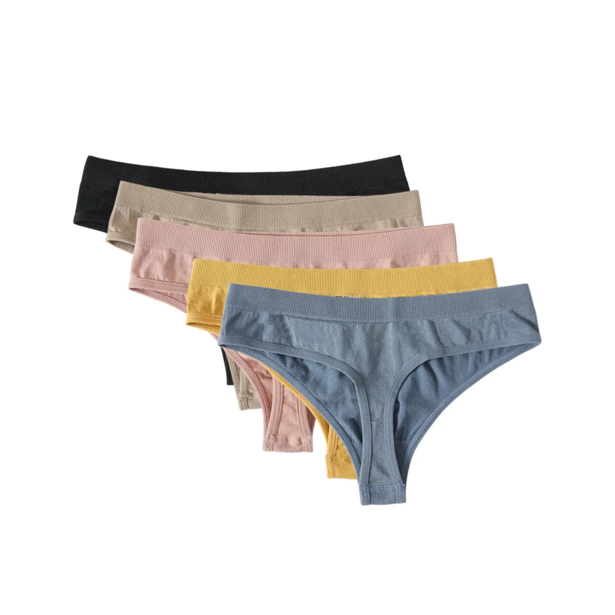 5Pcs/Set Seamless Panties Women Thongs Low Rise G-String Sport Underwear Female Underpants Lingerie Sexy Bottoms M-XL