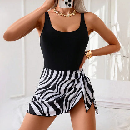 Women's High Waist Skirted One Piece Swimsuit Nylon Spandex Slimming Tummy Control with Padded Cups for Swimming Water Sports