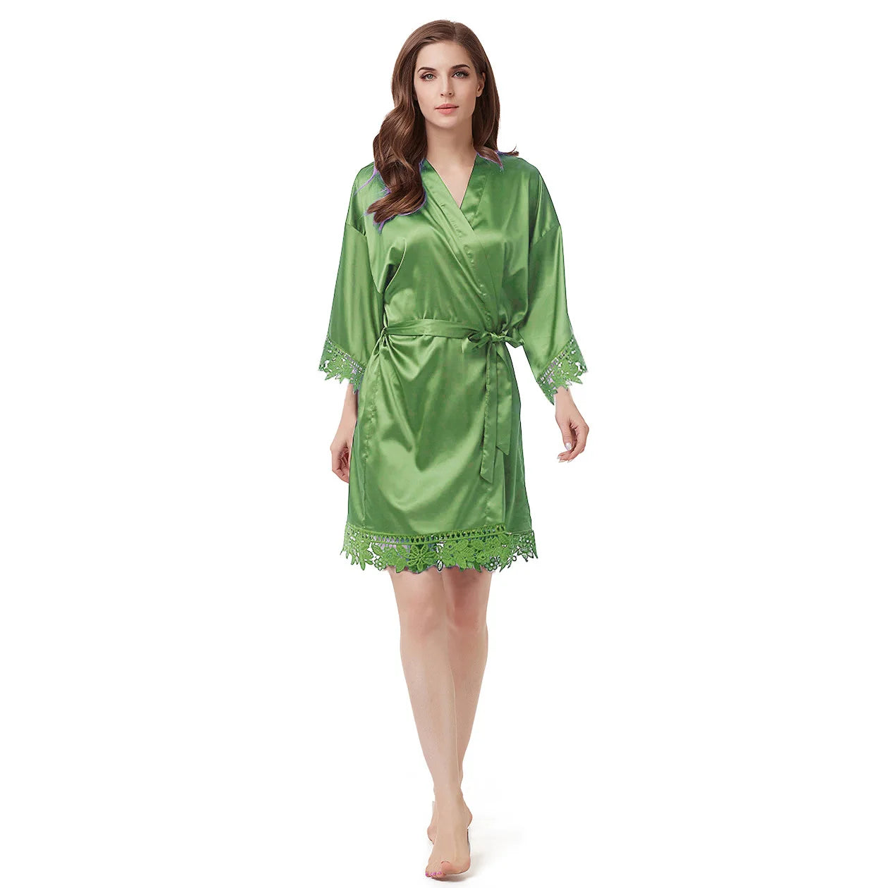 Personalised Bridesmaid Robes Wedding Dressing Gown Bridal Party Satin Lace Bride Gift Bride Robe Bridesmaid Gift