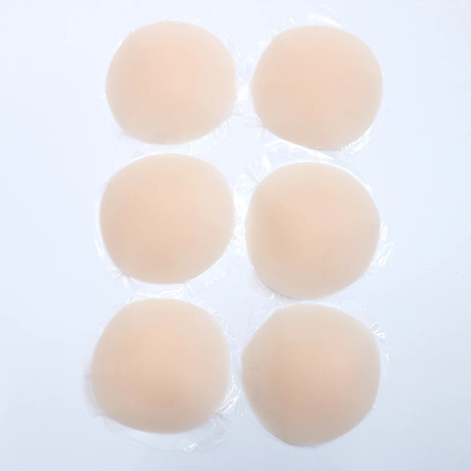 3 Pairs Reusable Nipple Covers Silicone Nipple Pasties For Women Adhesive Breast Petals Chest Sticker No Show Sticky Bra