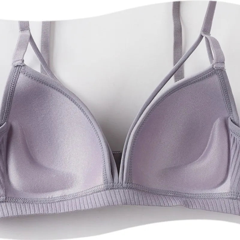 Cotton Push Up Bra For Women Deep V-neck Bralette Sexy Lingerie Comfort Small Breast Padded Bra Female Wireless Underwear