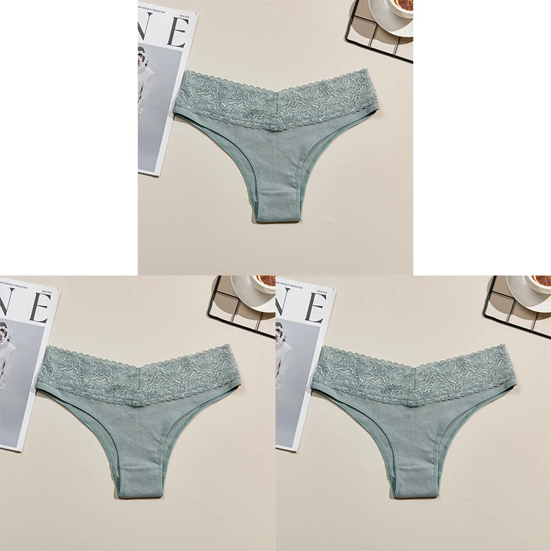 3PCS Breathable Comfortable Cotton Women's Underwear Sexy Fashion Women's Briefs Seamless Soft Women's Panties Stretchy Lingerie