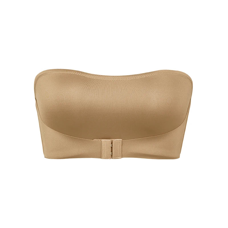 Hot Sale New Design Effective Slip-proof Side One Piece Bralette Padded Ice Silk Seamless Strapless Bra For Women YMQJ