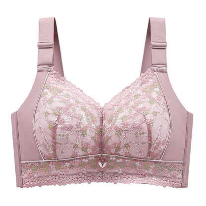 Women's Full Figure wire free Lace Plus Size Bra Non Padded Minimizer Bra 150Kg Plus Size Full Cup Thin Seamless Large Chest Bra