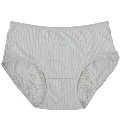 1pc Women's Leak Proof Menstrual Panties – Mid Waist Ice Silk Plus Size Waterproof Period Underwear Sexy Physiological Briefs