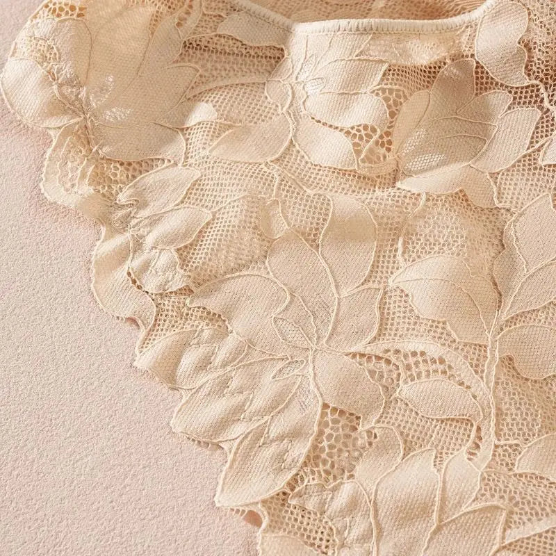 5PCS/Set Floral Lace Panties for Women Ladies Low Waist Sexy Lingerie Transparent Breathable Underwear Solid Color Briefs S-XL