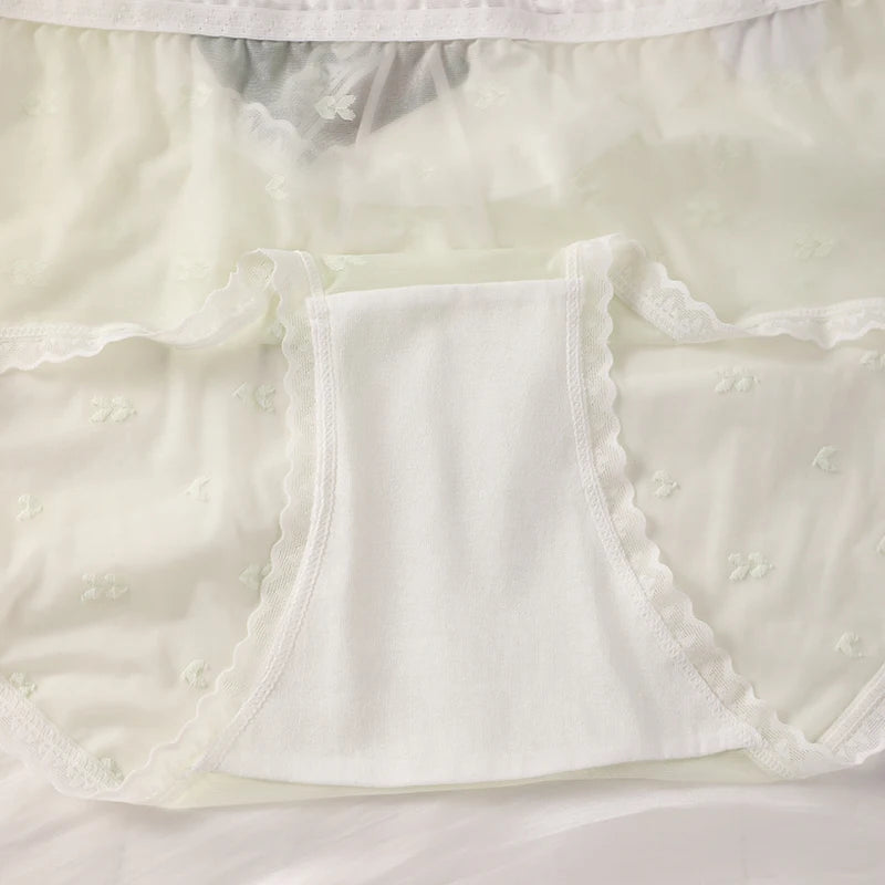3PCS Lifter Women Fashion Female Panties Mesh Thin Plus Size Panties Lingerie Sexy Underware Woman Underwear Briefs Seamless