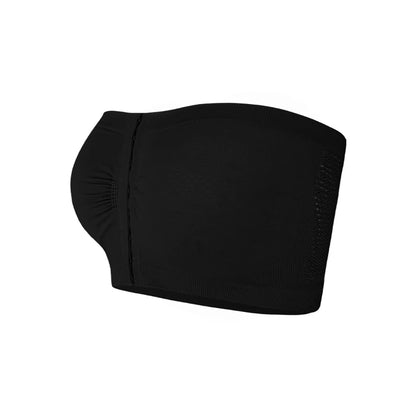 Women's Plus Size Strapless Bandeau Bra Seamless Bralettes Front Closure Padded Tube Top Push-Up Non-Slip No Show Bras