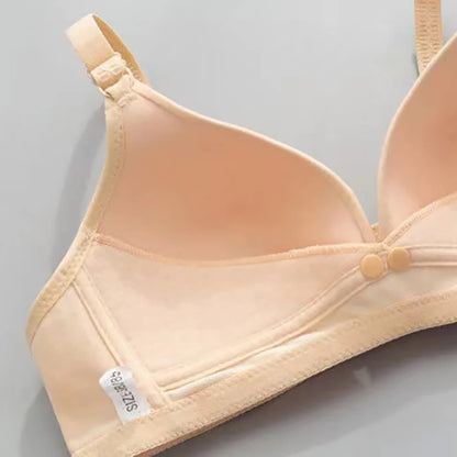 Maternity Nursing Bra with Thin Cups and Front Clasp for Easy Breastfeeding Prevent Sagging Women Solid Color Underwear Clothing