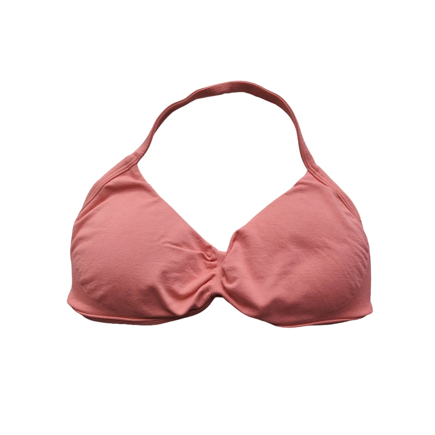 Impact Bra Women's Strappy Backless Halter Sports Bra With Removable Cups Seamless Yoga Gym Workout Activewear Fitness Clothing