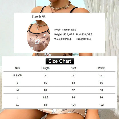 2026 Women Sleepdress Satin Floral Print Nightdress Comfortable Spaghetti Strap Sleepwear Dress Luxurious Satin Slip Nightdress