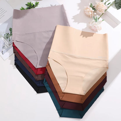 FINETOO Seamless High Waist Panties Women's Abdomen Hip Lift Briefs Body Shaping Lingerie Pants Plus Size Breathable Underwear