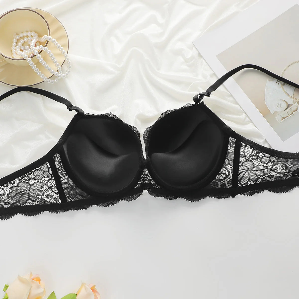 Viomisha Leopard Print Bra and Panty Set Push Up Bra Sexy Lace Underwear for Women Adjustable Straps and Soft Fabric