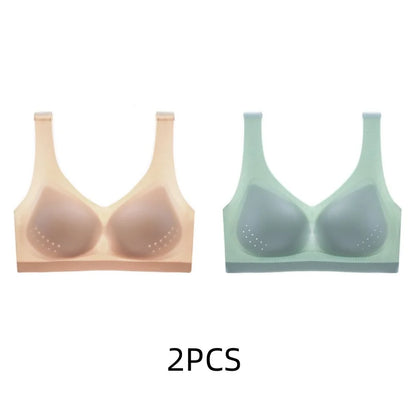 2PCS sexy bra lingerie Plus Size 4XL Seamless Bralette Wire Free Bras For Women Underwear Lingerie Sleep Brassiere Breathable