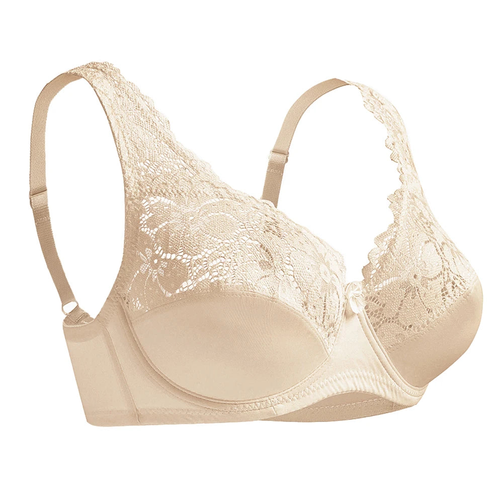 Sexy New Hot Gorgeous Embroidery Floral Lace Brassiere Plunge Lingerie Women's Underwear Big Size Bra B C D DD E F Cup Bh