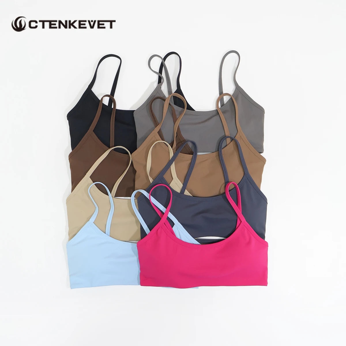Ctenkevet Backless Sports Bra for Women Sexy Supportive Fitness Yoga Top Gym Running Bra Female Comfortable Sports Top