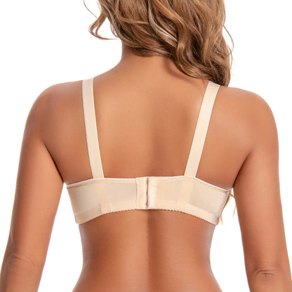 6 Pieces / Color Women' Sexy Lace No Wire Bras Plus Size Adjustable Shoulders Strap T-Shirt Bra For Cup A B C D