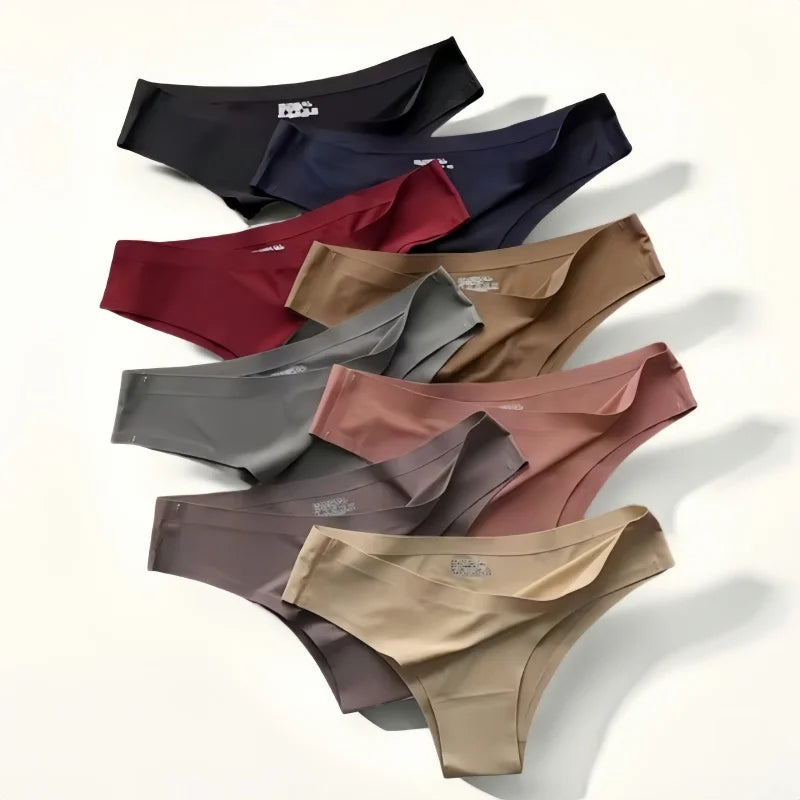 1Pc Women Ice Silk Brazilian Panties Low Waist Briefs Seamless Underwear Comfort Soft Underpants Female Sexy Lingerie M-XL