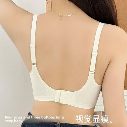 Wireless Bra for Small Chest Push Up Non Padded Seamless T-Shirt Bra Lift Gather Side Coverage Breathable Comfort Bras for Women