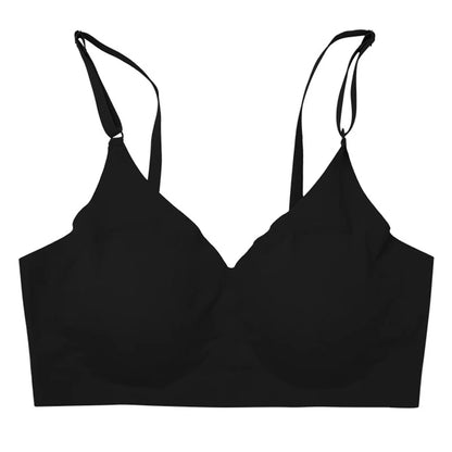 CINOON Seamless Bras for Woman Push Up Underwear Sleep Removable Padded Bralette One Piece Brassiere Wireless Comfort Intimate