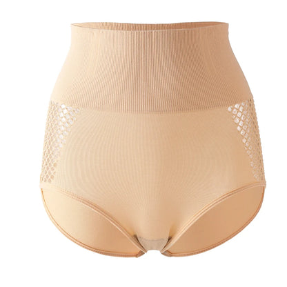Flarixa 1/2/3Pcs Hollow Belly Control Shapewear Women Panties High Waist Double Layer Tummy Shaper Heart-shaped Hip Lift Pants
