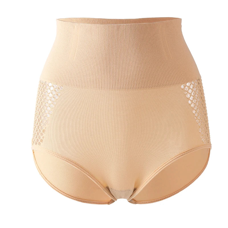 Flarixa 1/2/3Pcs Hollow Belly Control Shapewear Women Panties High Waist Double Layer Tummy Shaper Heart-shaped Hip Lift Pants