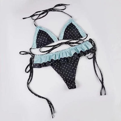 Fairy Sweet High Waist 4-Piece Split Bikini Set For Women 2026 - Print Trendy Swimwear Chic Beach Vacation Summer Party Fashion