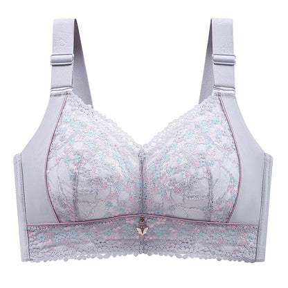 Women's Full Figure wire free Lace Plus Size Bra Non Padded Minimizer Bra 150Kg Plus Size Full Cup Thin Seamless Large Chest Bra