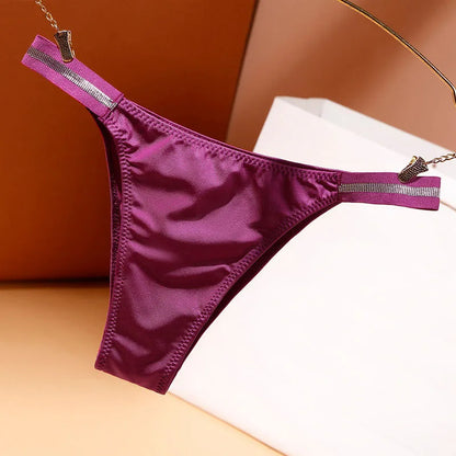 Ice Silk Thongs Women's Panties Luxury Bikini G-String Seamless Underwear Low Waist Briefs Female Underpant Pantys Sexy Lingerie