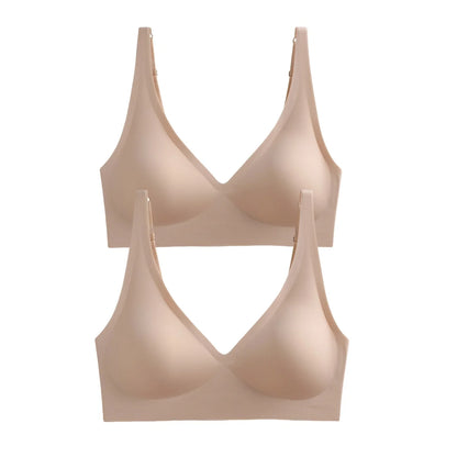 2Pcs/Set Seamless Bras For Women Wireless Underwear Push Up Brassiere Soft Padded Intimates Female Sexy Lingerie Sleepwear S-XXL