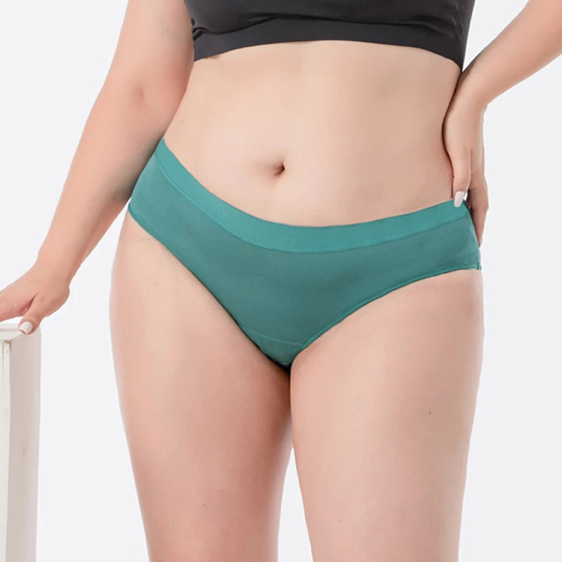 4 Layers Menstrual Panties Leak Proof Bamboo Peirod Underwear for Women Absortent Undies Incontinence Heavy Flow Period Panties