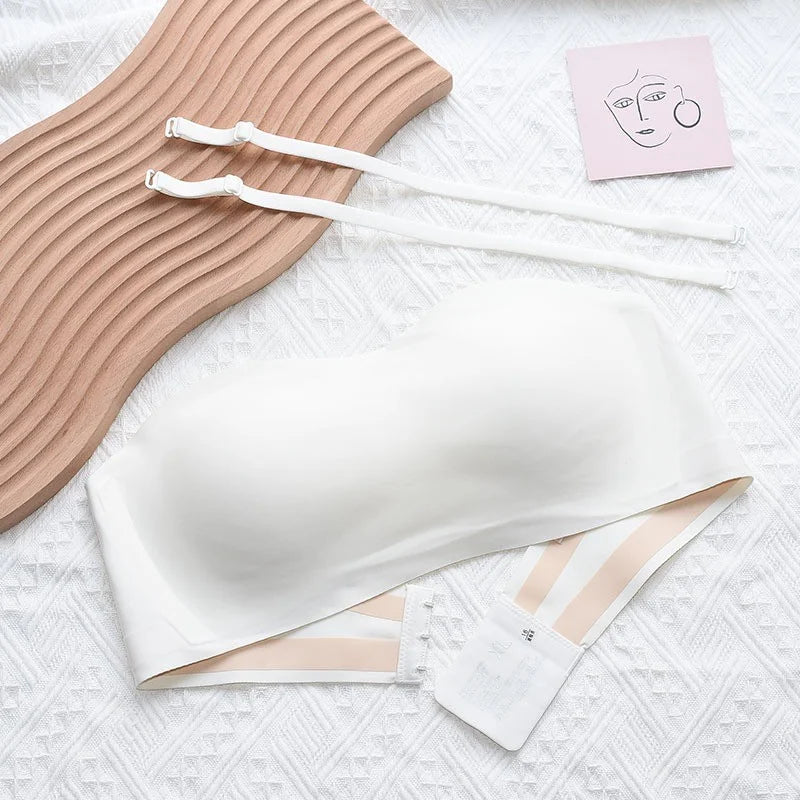 Women's Sexy Without Straps Bra Push Up Wireless Bras Beauty Back Non Slip Seamless Invisible Bralette Lingerie Strapless Bra