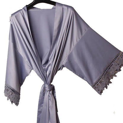 Personalised Bridesmaid Robes Wedding Dressing Gown Bridal Party Satin Lace Bride Gift Bride Robe Bridesmaid Gift