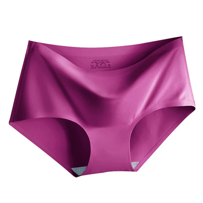 AOTOLK 3Pcs/Set Large Size XXL Seamless Women Panties Mid-waist Briefs Female Breathable Underwear Ice silk Crotch Lingerie