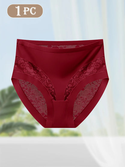 Women’s Lace Panties - Elegant Mesh Patchwork Design, Soft, Breathable, Comfortable for Date Nights & Everyday Wear