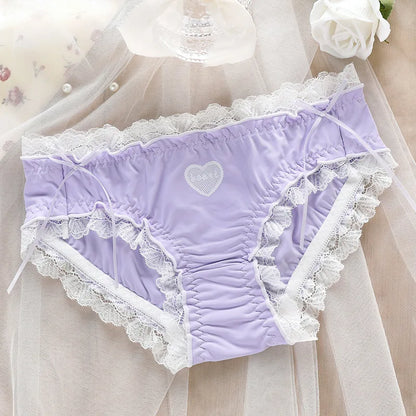 Japanese fashion new soft ice silk underwear for women with double-layer antibacterial pure cotton crotch lady girl underwear