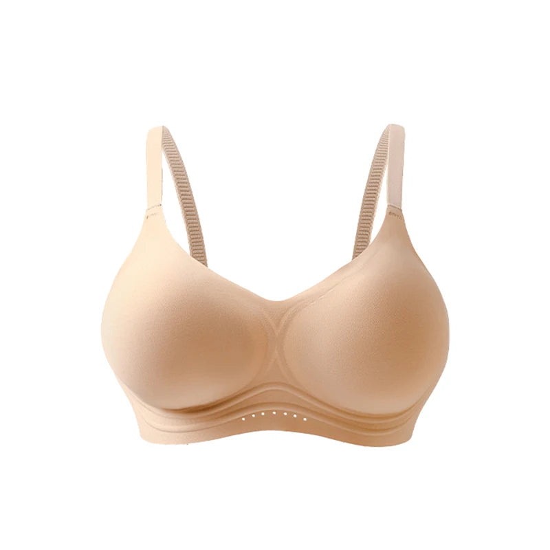 FallSweet Classical Red Plaid Push Up Bra for Women Seamless Wireless Bralette Female Invisible Brassiere Small Breasts Lingerie