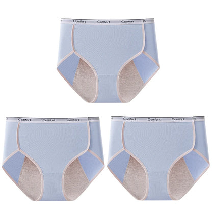 3pcs Cotton Menstruation Panties Women Menstrual Panties Plus Size High Waist Period Underwear Lady Leak Proof Menstruales Brife