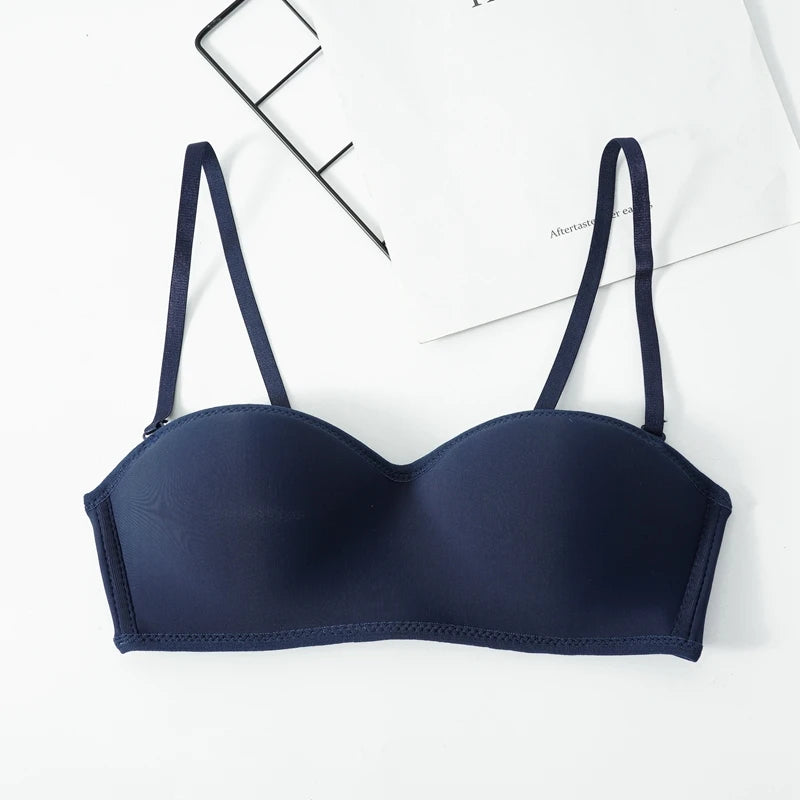 Women's Invisible Bra Strapless Bralette 1/2 Cup Underwear Sexy Lingerie Female Seamless Push Up Party Wedding Bras