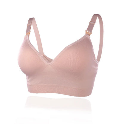 Maternity Nursing Bra for Breastfeeding Women Open-Bust Sleepwear Lactating Bralette Comfortable Underwear for Pregnant Mothers