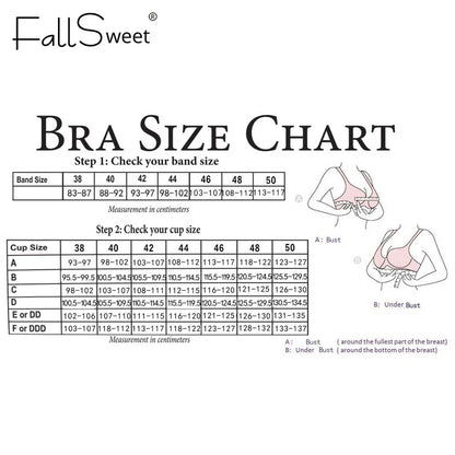 FallSweet Plus Size Push Up Bras for Women Full Coverage Underwire  Bra Sexy Lace Brassiere