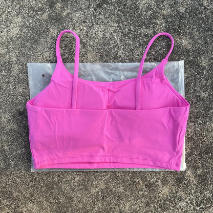 Solid Color Women Fitness Sports Bra Top Gym Yoga triangle backless Athletic Back Cutout Cross Tight Workout Soft With Chest Pad