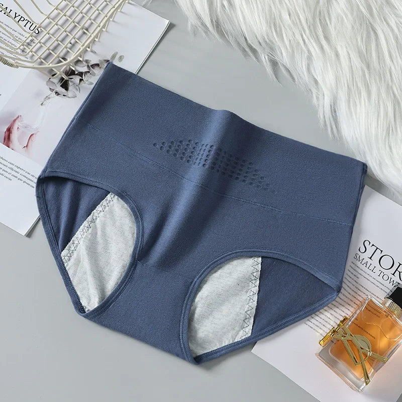 5PCS Menstrual Women Panties Widen Period Pants Leak Proof Physiological High Waist Underwear Cotton Plus Size Female Briefs