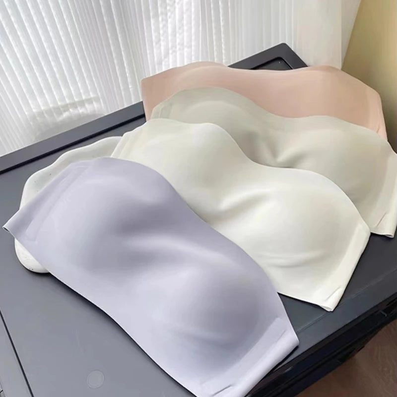 Seamless Strapless Invisible Bra for Small Chest Breathable Light Thin Gathered Breasts Beautiful Back Women's Underwear