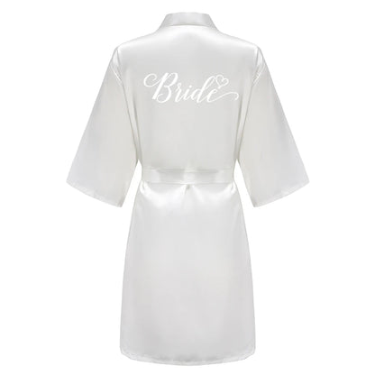 Women's Satin Robe Silk Kimono Bathrobe Pure Short Sexy Sleepwear Bridesmaid Bride Party Robes Grass Green