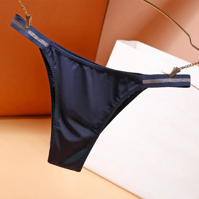 Ice Silk Thongs Women's Panties Luxury Bikini G-String Seamless Underwear Low Waist Briefs Female Underpant Pantys Sexy Lingerie