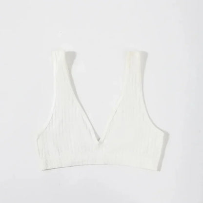 Sexy Seamless Bra Wire Free Brassiere Rib Bralette Women's Plunge Underwear Top Female Comfy Lingerie Small Breasts Intimates
